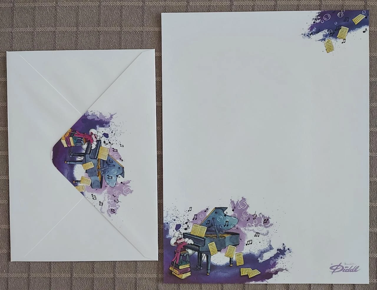 ** Diddl wit briefpapier + envelop nr 34 **
